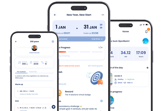 OpenSwim App on multiple devices