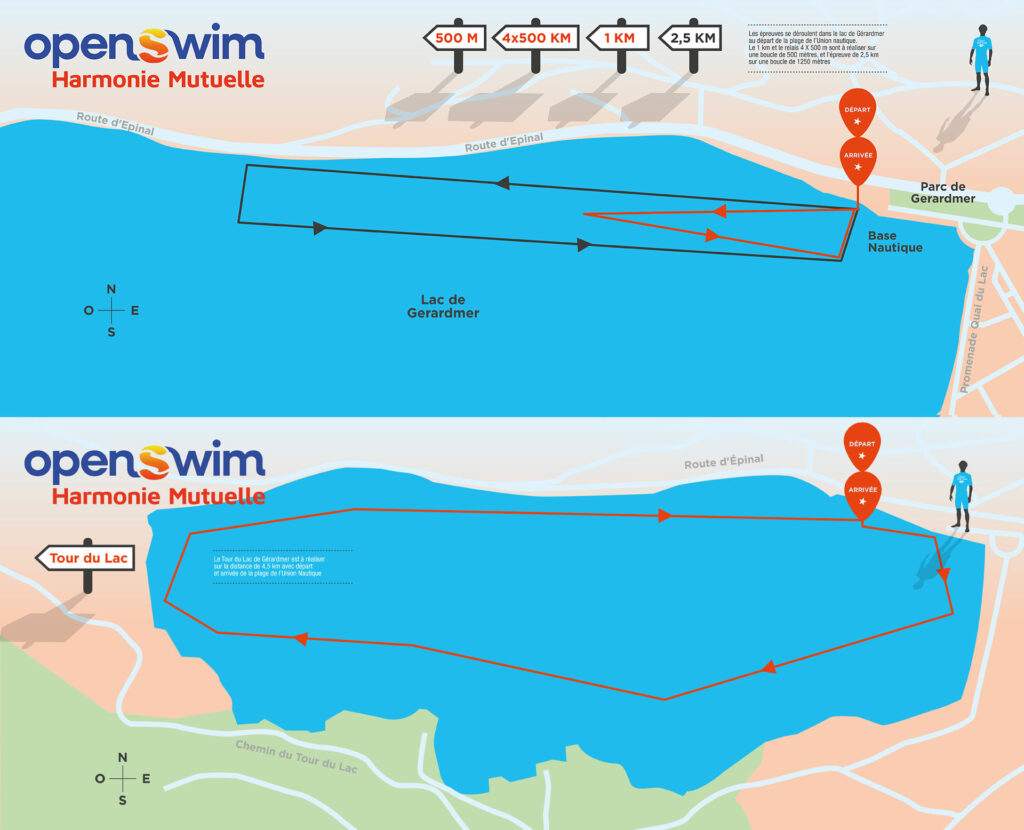 Parcours OpenSwim Harmonie Mutuelle Gérardmer