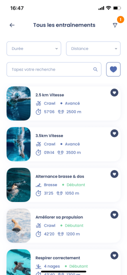 Vos entrainements favoris sur l'app OpenSwim