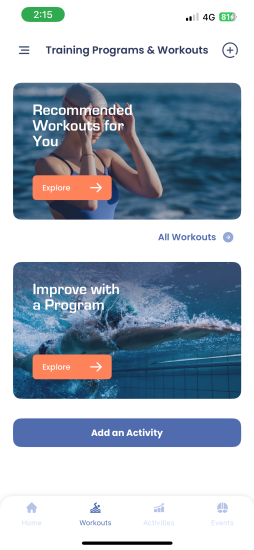 Tap "All Workouts."